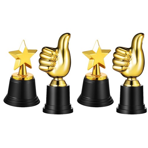 Count plastic trophies - 2,