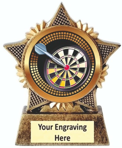 Darts trophy star - darts, award