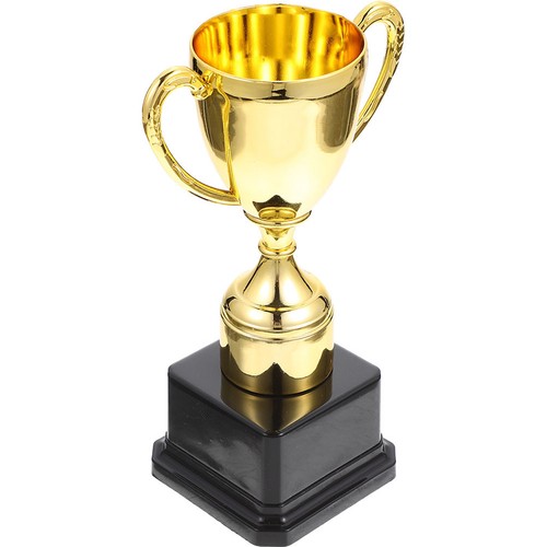 Reusable plastic gold trophy - plastic,