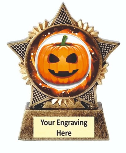 Halloween pumpkin trophy star - halloween,