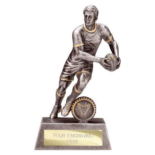 Male rugby figure - rugby, trophy
