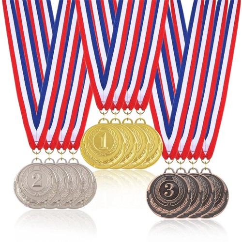 Metal podium medals gold - metal,