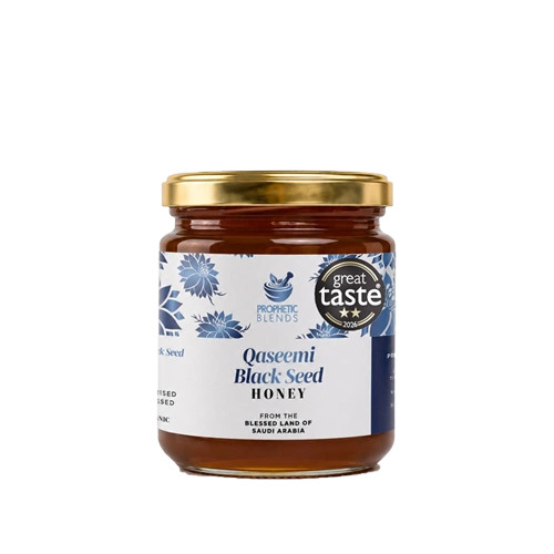 Blackseed honey from - honey, qaseem