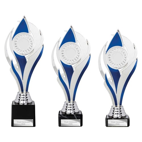 Silver and blue - and,