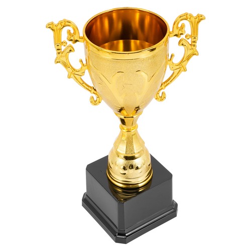 Kids golden plastic trophy - plastic,