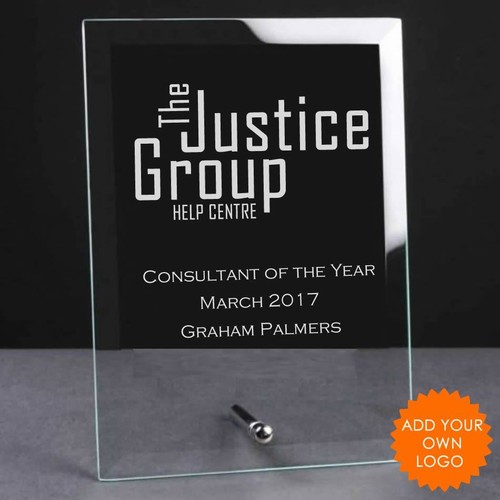 Personalised logo glass plaque - logo,
