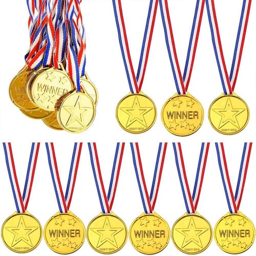 Plastic gold medals winner - gold,