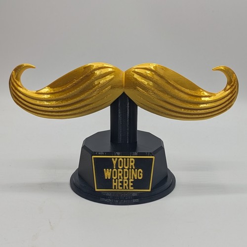 Personalised moustache trophy - moustache,
