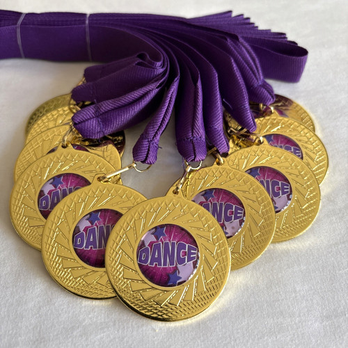 Dance medals purple - medals,