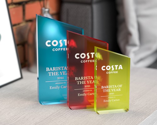 Personalised acrylic trophy - acrylic,