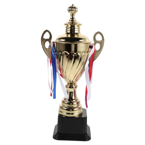 Gold metal trophy cup - trophy, large