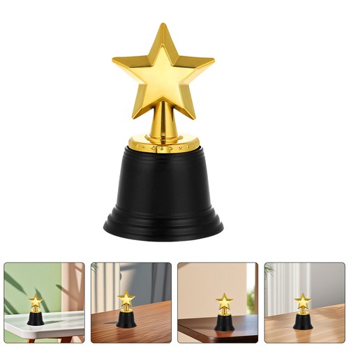 Colorful plastic star trophy - star,